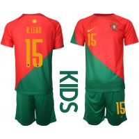 Portugal Rafael Leao #15 Fußballbekleidung Heimtrikot Kinder WM 2022 Kurzarm (+ kurze hosen)